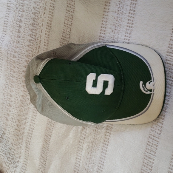 Michigan State baseball hat, Spartans, green white gray, adjustable. OS - Picture 5 of 8
